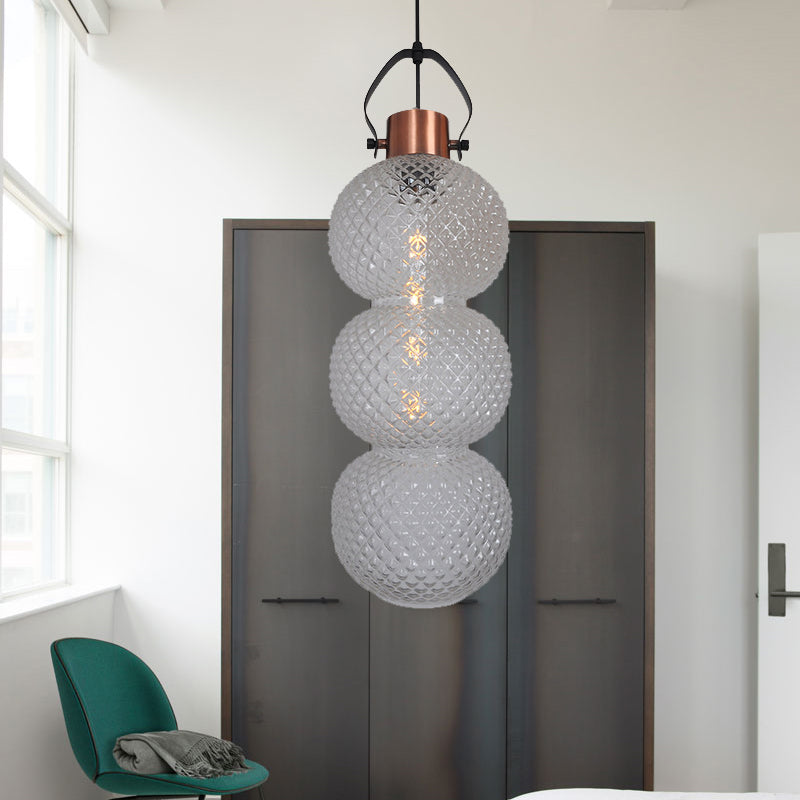 Bubble hangend modernisme Wit/chroom/Amber Glass 1 hoofd plafond suspensielamp voor gang