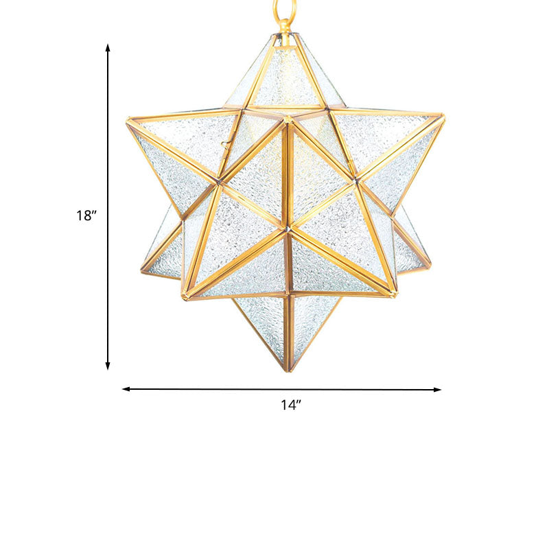 Iluminación colgante de estrellas Modernismo White/Opal Glass helado 1 Cabeza Kit de lámpara colgante para sala de estar