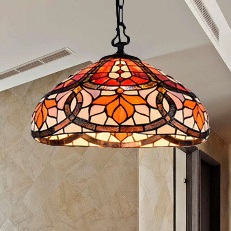 Lámpara colgante de cúpula de vidrier