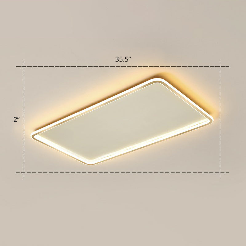 Aluminum Ultrathin LED Flush Mount Lamp Minimalism Gold Finish Ceiling Light Fixture for Bedroom