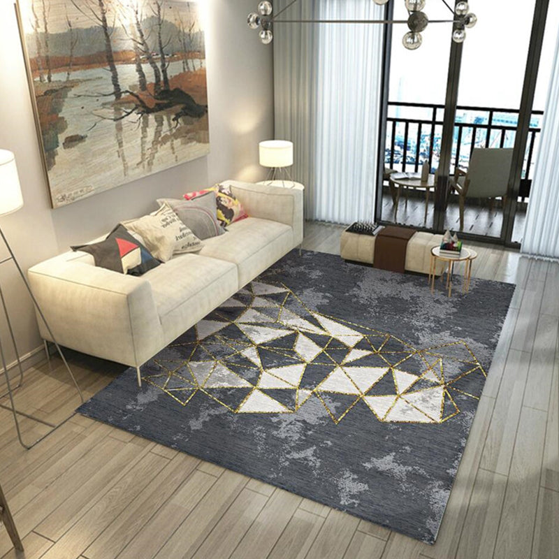 Multicolored Abstract Print Rug Synthetics Boho Indoor Rug Easy Care Pet Friendly Washable Area Carpet for Room