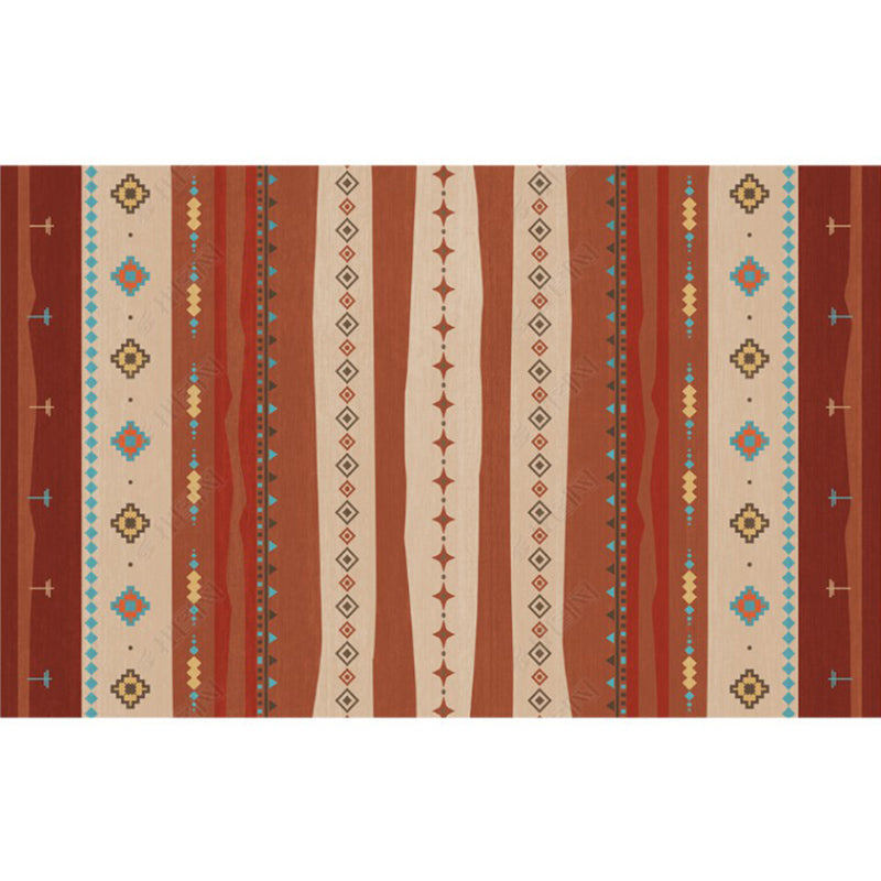 Tapis de motif géométrique occidental Tapis en polypropylène multi-couleurs Tapis antidérapant Aniple