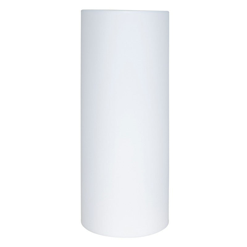 White Cylindrical Rechargeable Path Lamp Minimalist Plastic LED Ground Lighting for Garden