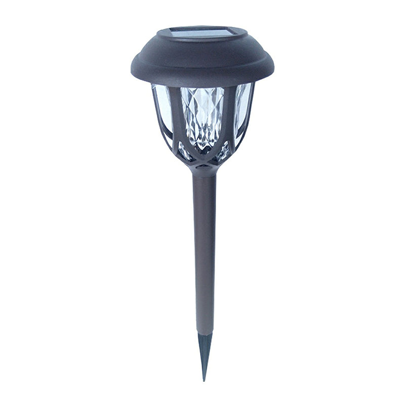 Decorative Bell Solar Path Light Imitation Crystal Patio LED Stake Lighting in Black