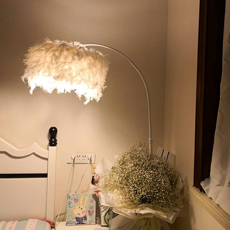 Federtrommel Stand Up Lampe Nordic 1 Lampenbodenleuchte mit Angelrutenarm für Schlafzimmer