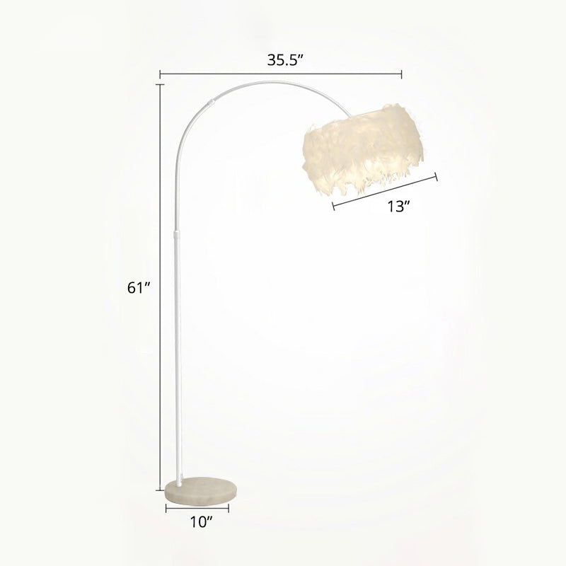 Veertrommel Stand Up Lamp Noords 1 lamp vloerlicht met visstangarm voor slaapkamer