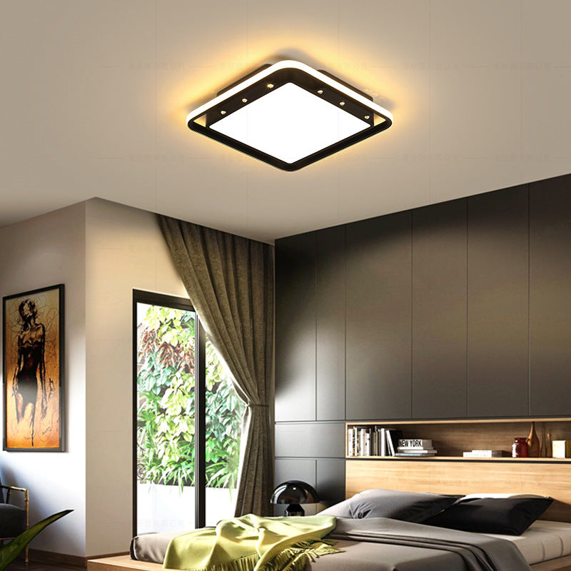 Schwarz/Weiß Rechteckige Deckenleuchte 16 "/19.5" /32.5 " Weitlich-Acryl-Wohnzimmer Flush Mount in Warm/Weißes Licht