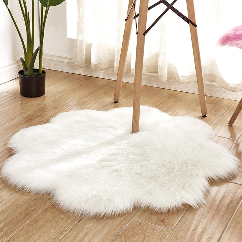 Novelty Shape Solid Color Rug Multicolored Simple Indoor Rug Acrylic Anti-Slip Backing Easy Care Area Carpet for Decoration