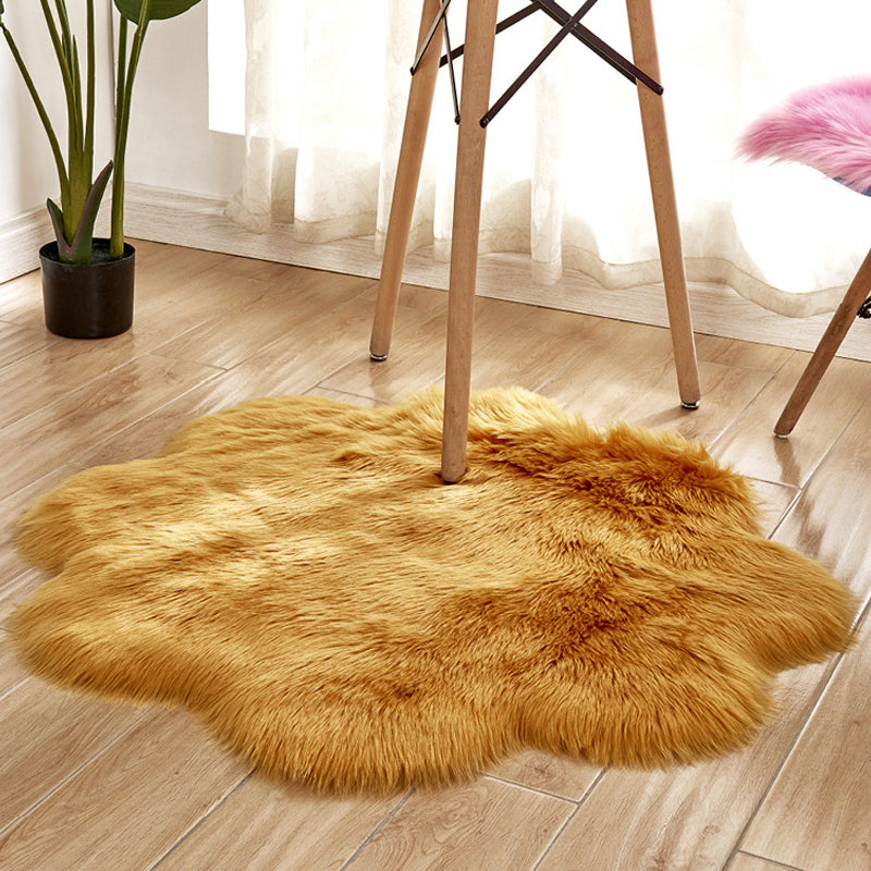 Novelty Shape Solid Color Rug Multicolored Simple Indoor Rug Acrylic Anti-Slip Backing Easy Care Area Carpet for Decoration