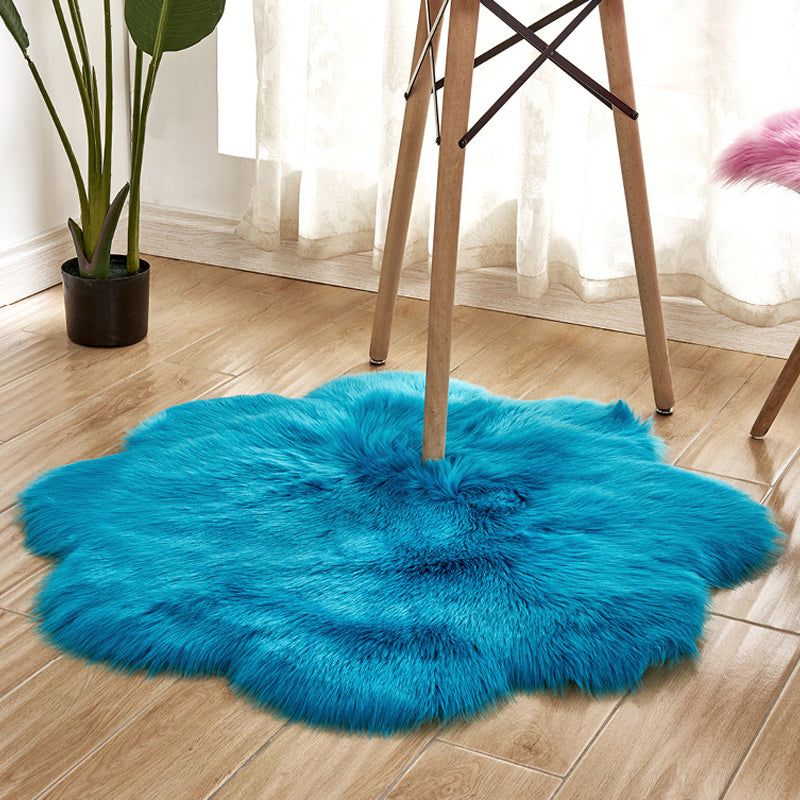 Novelty Shape Solid Color Rug Multicolored Simple Indoor Rug Acrylic Anti-Slip Backing Easy Care Area Carpet for Decoration