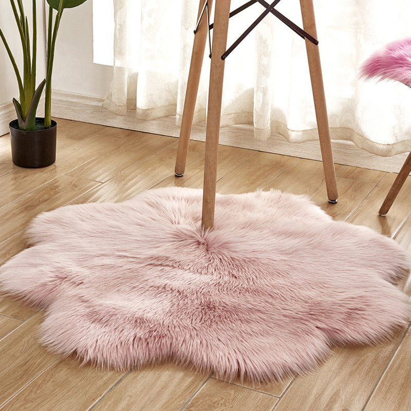 Novelty Shape Solid Color Rug Multicolored Simple Indoor Rug Acrylic Anti-Slip Backing Easy Care Area Carpet for Decoration