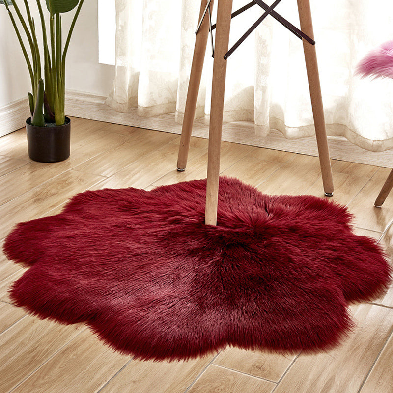 Novelty Shape Solid Color Rug Multicolored Simple Indoor Rug Acrylic Anti-Slip Backing Easy Care Area Carpet for Decoration