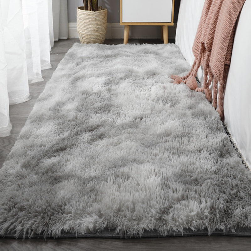 Casual Bedroom Rug Multicolored Solid Color Indoor Rug Synthetics Anti-Slip Backing Stain-Resistant Area Carpet