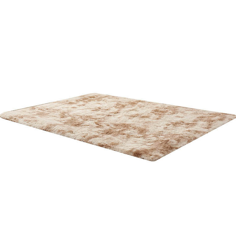 Casual Bedroom Rug Multicolored Solid Color Indoor Rug Synthetics Anti-Slip Backing Stain-Resistant Area Carpet