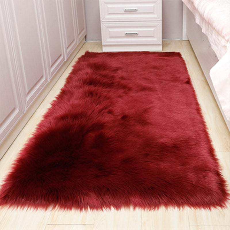 Multi Color Simple Rug Acrylic Solid Color Indoor Rug Non-Slip Backing Pet Friendly Easy Care Area Carpet for Bedroom