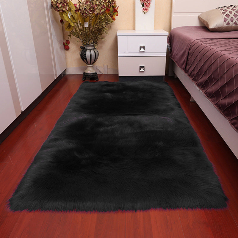 Multi Color Simple Rug Acrylic Solid Color Indoor Rug Non-Slip Backing Pet Friendly Easy Care Area Carpet for Bedroom