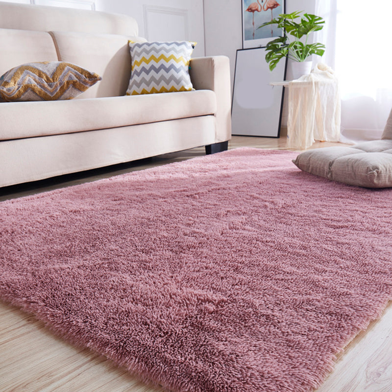 Casual Decoration Rug Multicolored Solid Color Indoor Rug Polyster Non-Slip Backing Easy Care Area Carpet