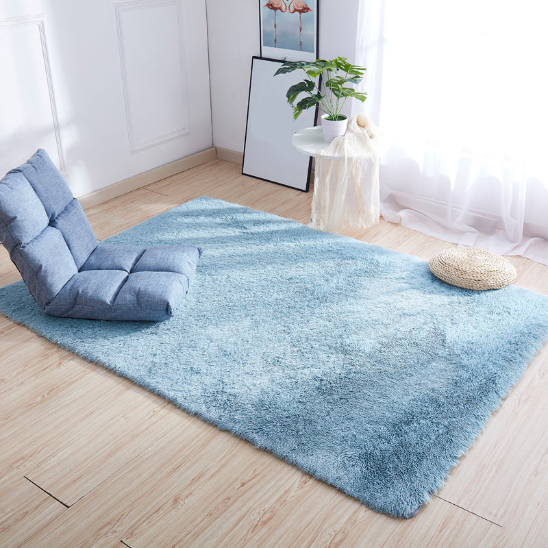 Casual Decoration Rug Multicolored Solid Color Indoor Rug Polyster Non-Slip Backing Easy Care Area Carpet