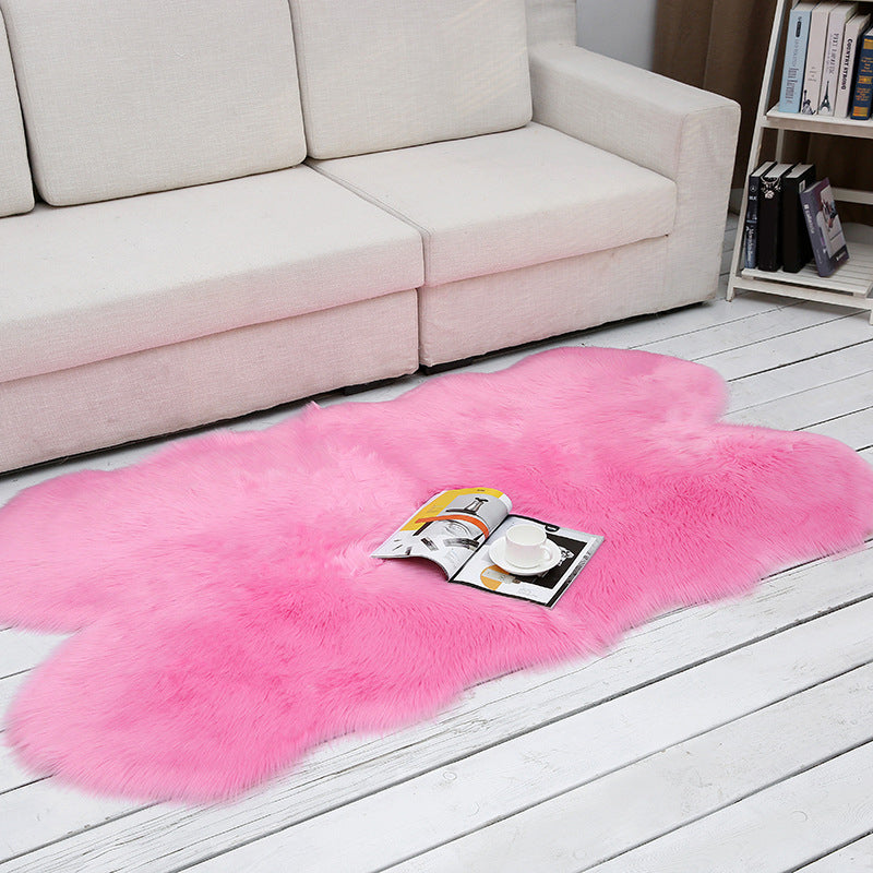 Lässiger Wohnzimmer Teppich Multi-Farbe Feste Farbe Innen Teppich Fluffy Nicht-Schlupf-Backing Easy Care Area Teppich