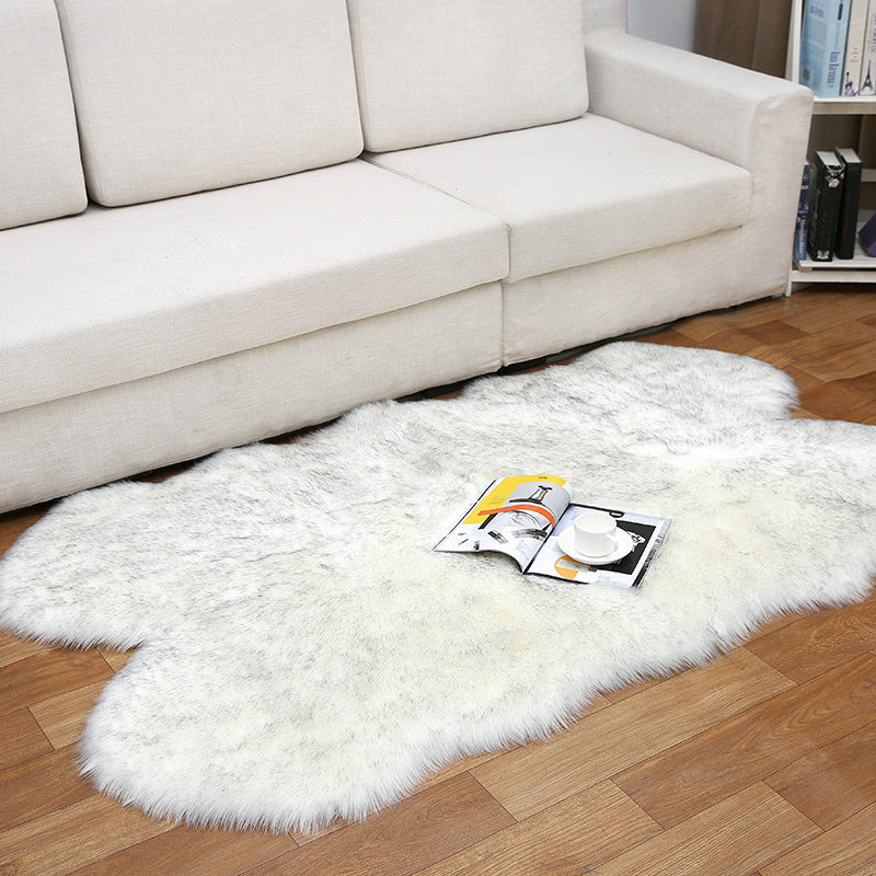 Lässiger Wohnzimmer Teppich Multi-Farbe Feste Farbe Innen Teppich Fluffy Nicht-Schlupf-Backing Easy Care Area Teppich