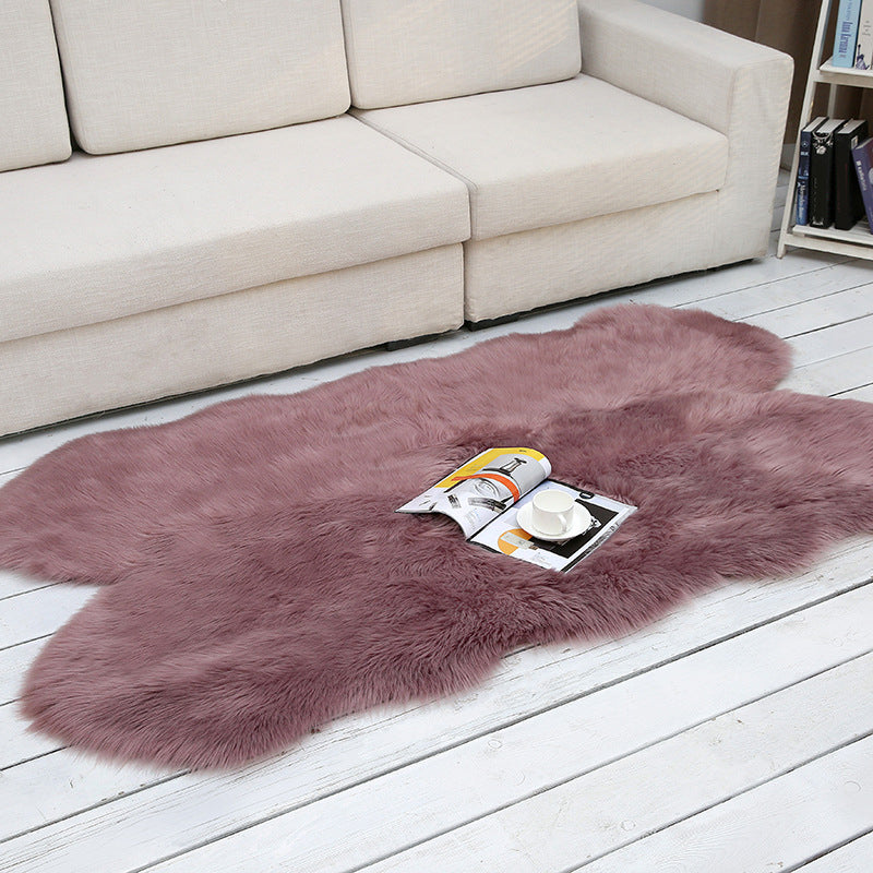 Lässiger Wohnzimmer Teppich Multi-Farbe Feste Farbe Innen Teppich Fluffy Nicht-Schlupf-Backing Easy Care Area Teppich