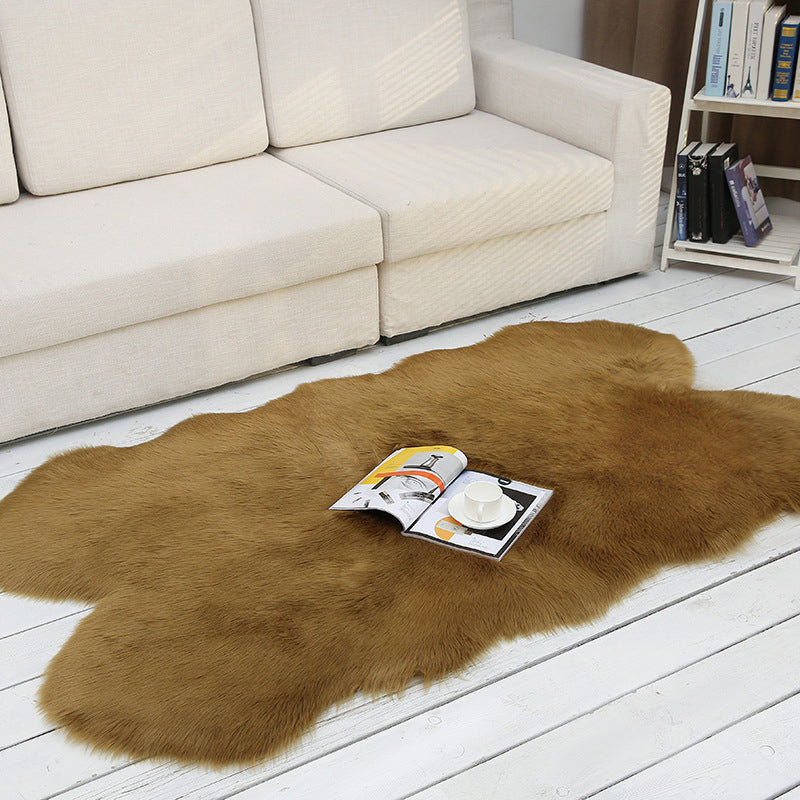 Lässiger Wohnzimmer Teppich Multi-Farbe Feste Farbe Innen Teppich Fluffy Nicht-Schlupf-Backing Easy Care Area Teppich