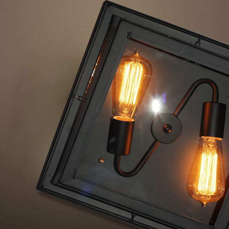 Tradition Hemisphere Inbouwverlichting Helder glas 3 lampen Plafondlamp in zwart voor slaapkamer