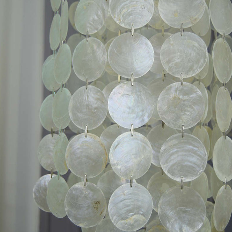 Gold 1 Glühbirne Anhänger Leicht Boho Chic Shell Discs Suspension Licht für Esszimmer