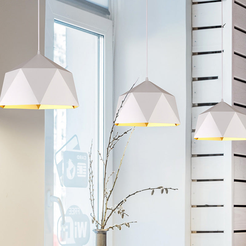 Lampada a sospensione in metallo taglio rombo in stile loft a 1 luci a sospensione lampada a sospensione