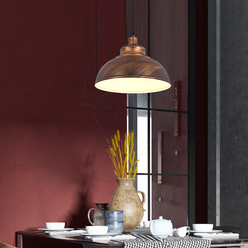 Bowl Shade Restaurant de lampe suspendue Style Metal 1