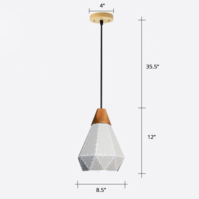 Laser-Cut Hanging Light Fixture Nordic Metal 1 Head Dining Room Ceiling Pendant Lamp