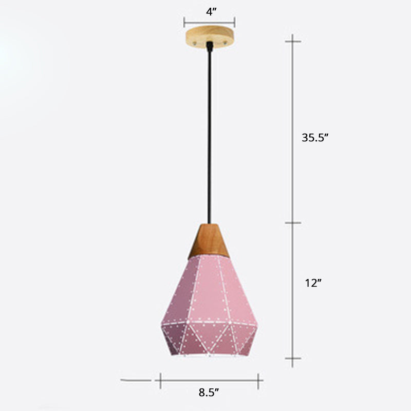 Laser-Cut Hanging Light Fixture Nordic Metal 1 Head Dining Room Ceiling Pendant Lamp