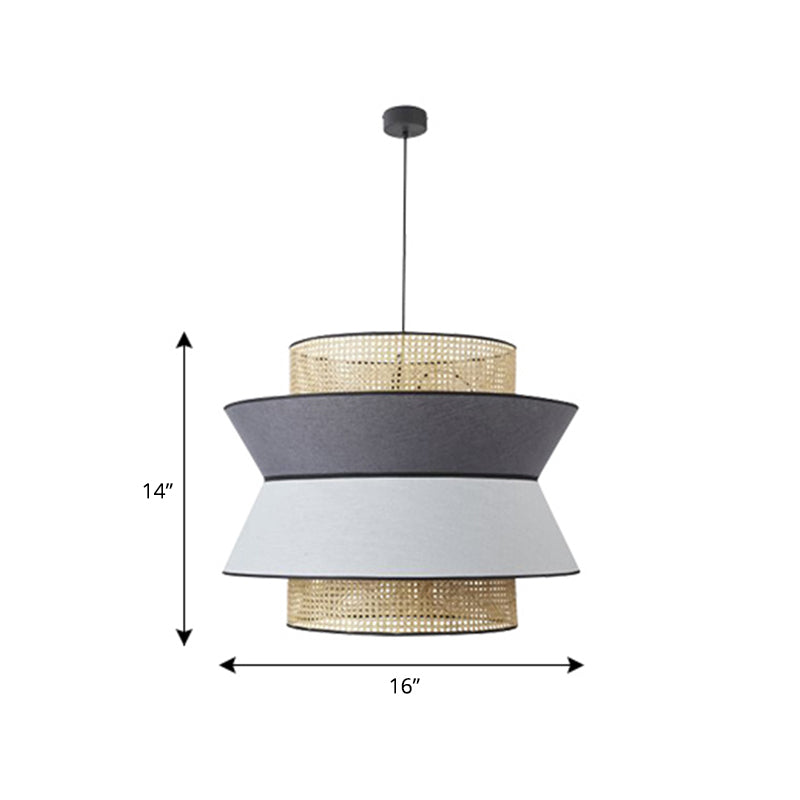 Nordic Creuded Suspension Lampe Bamboo 1-Light Dining Salle suspendue