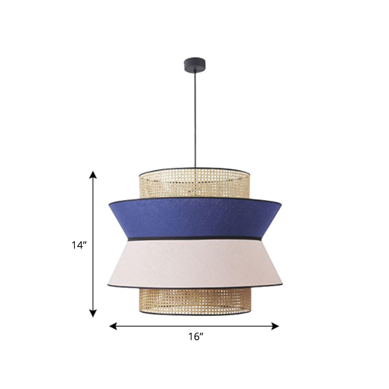 Nordic Creuded Suspension Lampe Bamboo 1-Light Dining Salle suspendue