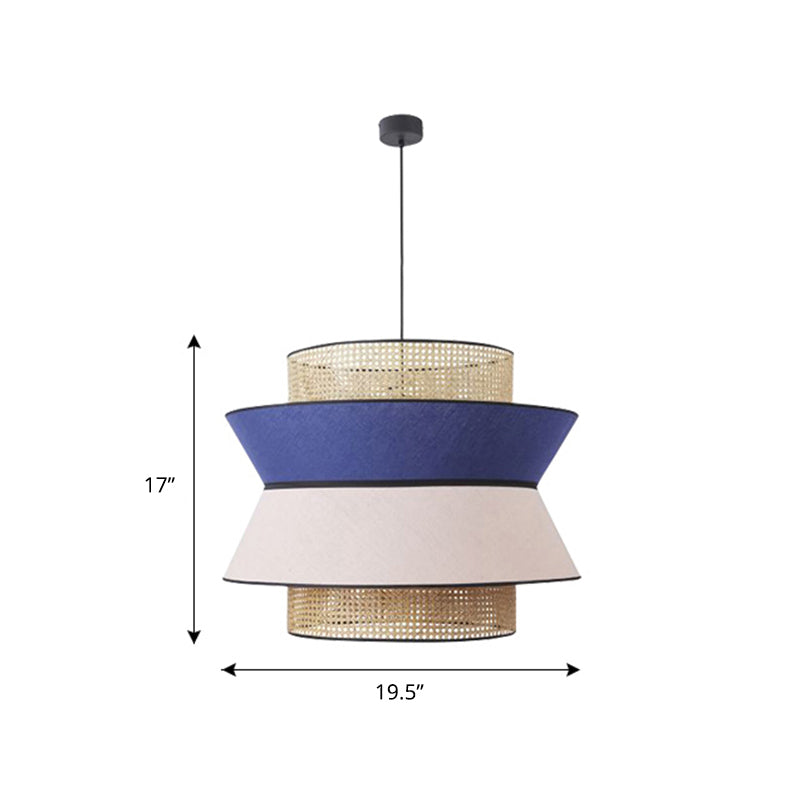 Nordic Creuded Suspension Lampe Bamboo 1-Light Dining Salle suspendue