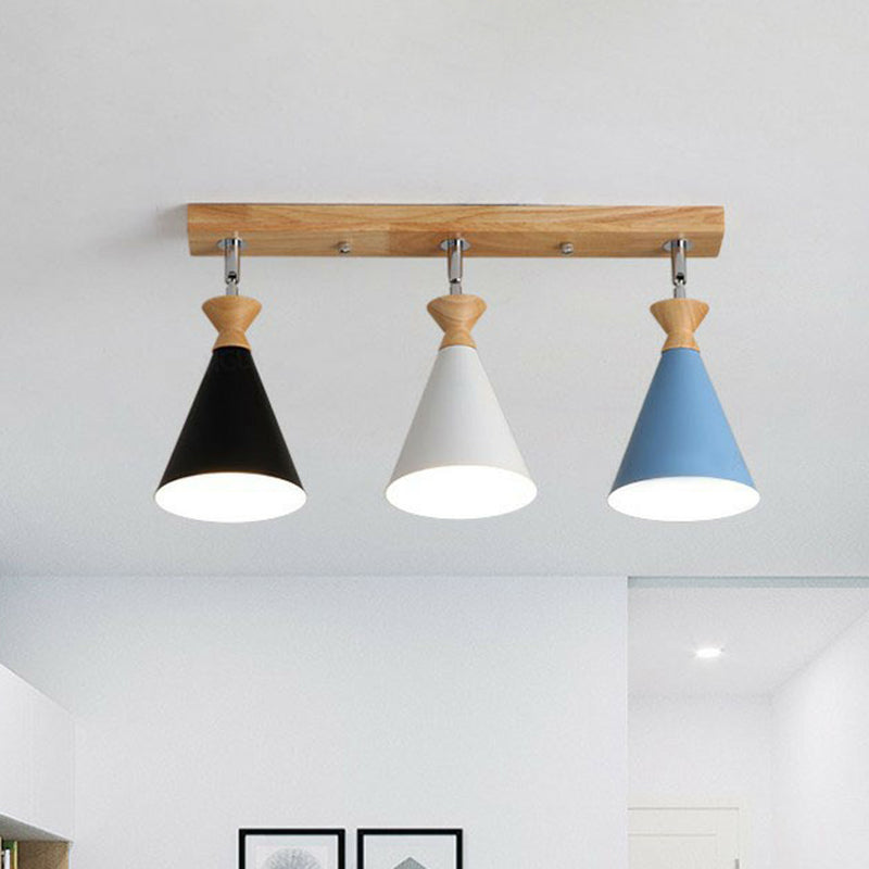 Nordic Conical Semi Flush Light Metal 3 LICTS LABILIT