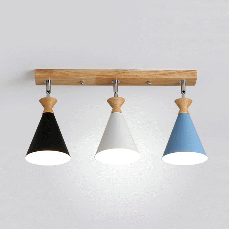 Nordic Conical Semi Flush Light Metal 3 LICTS LABILIT