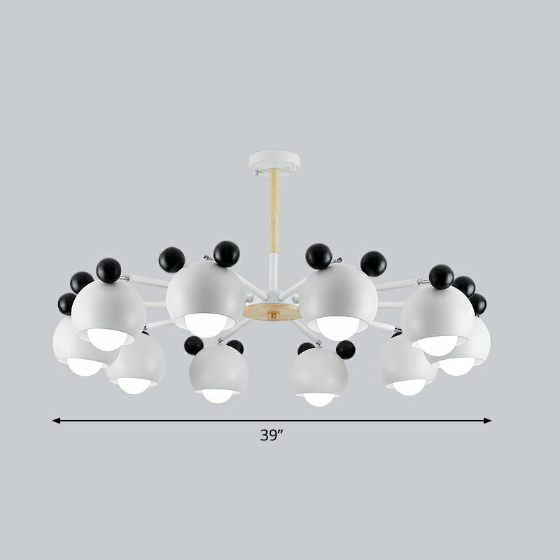 Swivelable kroonluchter licht Noordse stijl metalen woonkamer hanger verlichtingsarmatuur