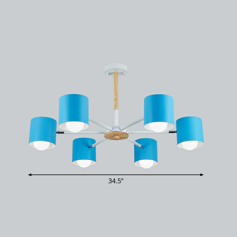 Swivelable kroonluchter licht Noordse stijl metalen woonkamer hanger verlichtingsarmatuur