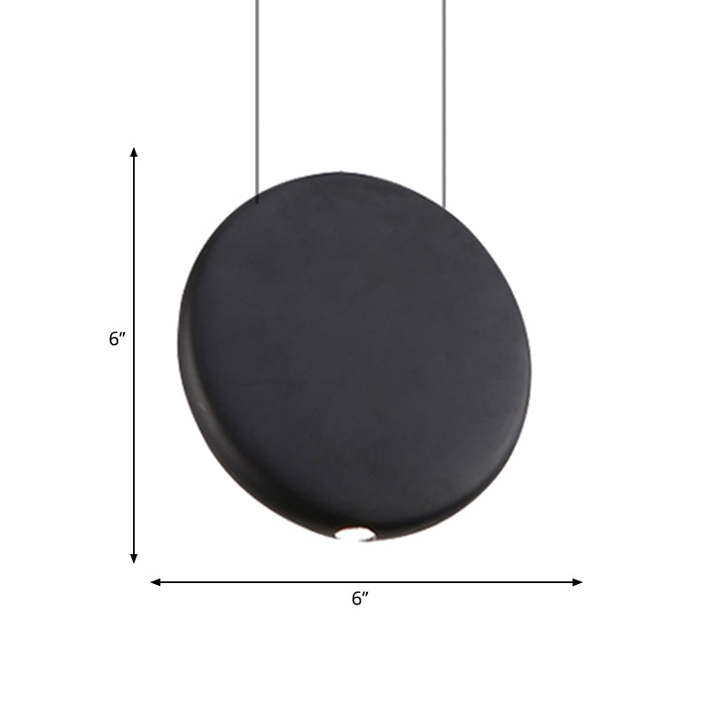 Zwart/grijs/groene ronde suspensie Hanger Noordse LED -harshangende lamp in warm/wit licht, 6 "/8.5/12" W