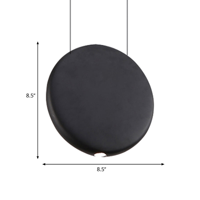 Zwart/grijs/groene ronde suspensie Hanger Noordse LED -harshangende lamp in warm/wit licht, 6 "/8.5/12" W