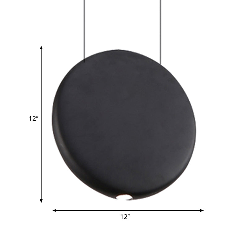 Zwart/grijs/groene ronde suspensie Hanger Noordse LED -harshangende lamp in warm/wit licht, 6 "/8.5/12" W