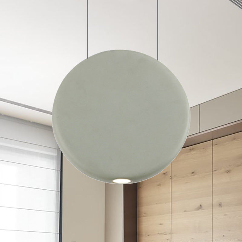 Black/Grey/Green Round Suspension Pendant Nordic LED Resin Hanging Lamp in Warm/White Light, 6"/8.5/12"W