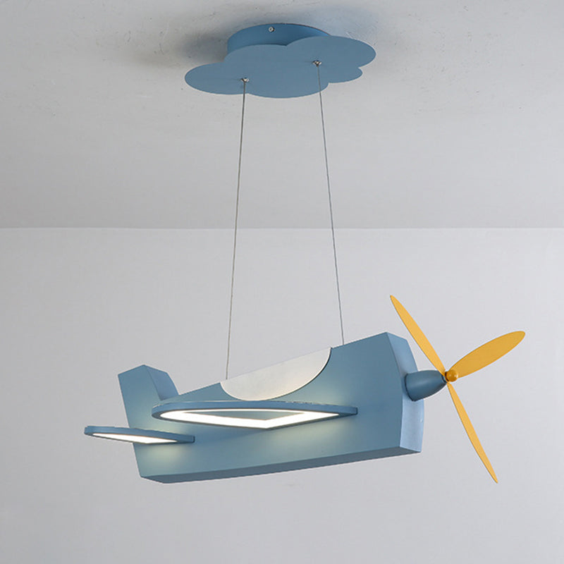 Propeller Flugzeug Klassenzimmer Anhänger Beleuchtung Metal Creative Kids LED Kronleuchter Licht