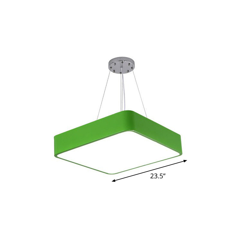 Simplicidad lámpara colgante de led cuadrado