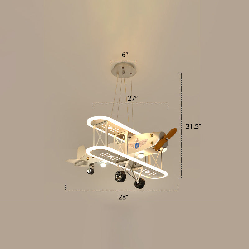 Biplane Acryl Suspension Licht Creatieve LED Kroonluchter Hanglamp voor jongens Room