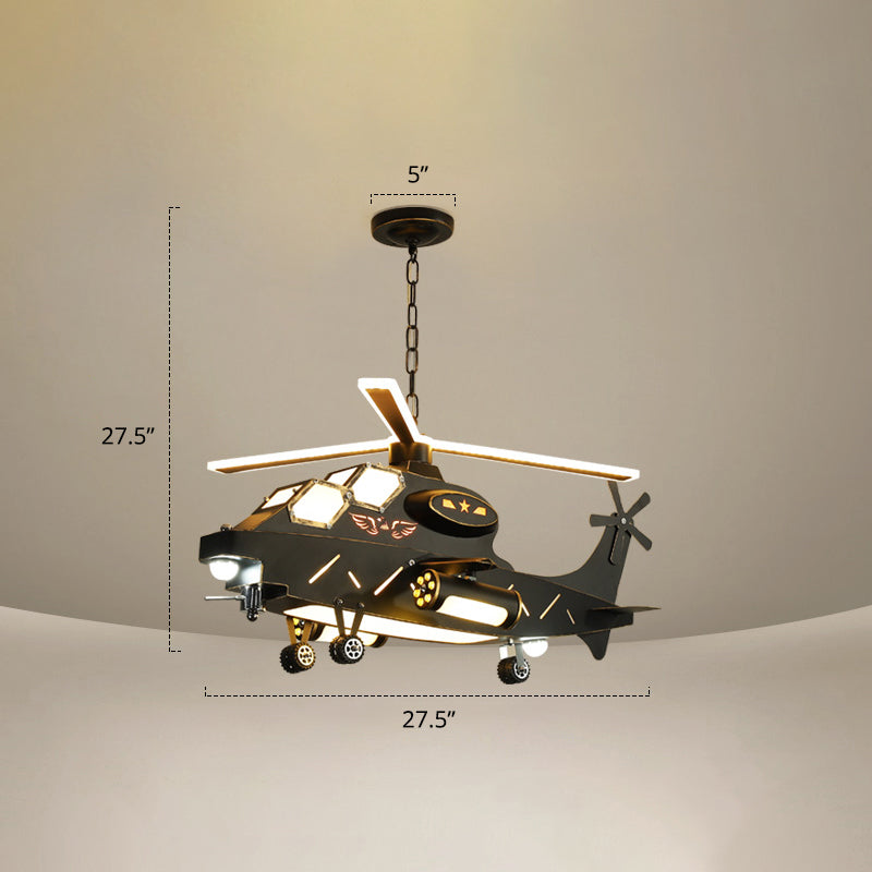 Biplane Acryl Suspension Licht Creatieve LED Kroonluchter Hanglamp voor jongens Room