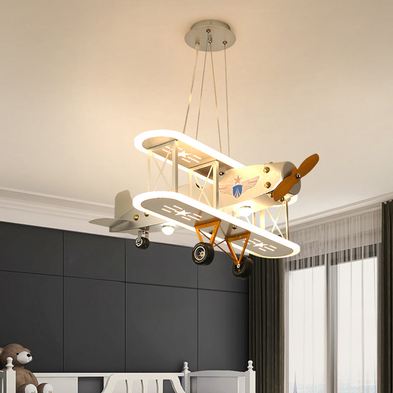 Biplane Acryl Suspension Licht Creatieve LED Kroonluchter Hanglamp voor jongens Room
