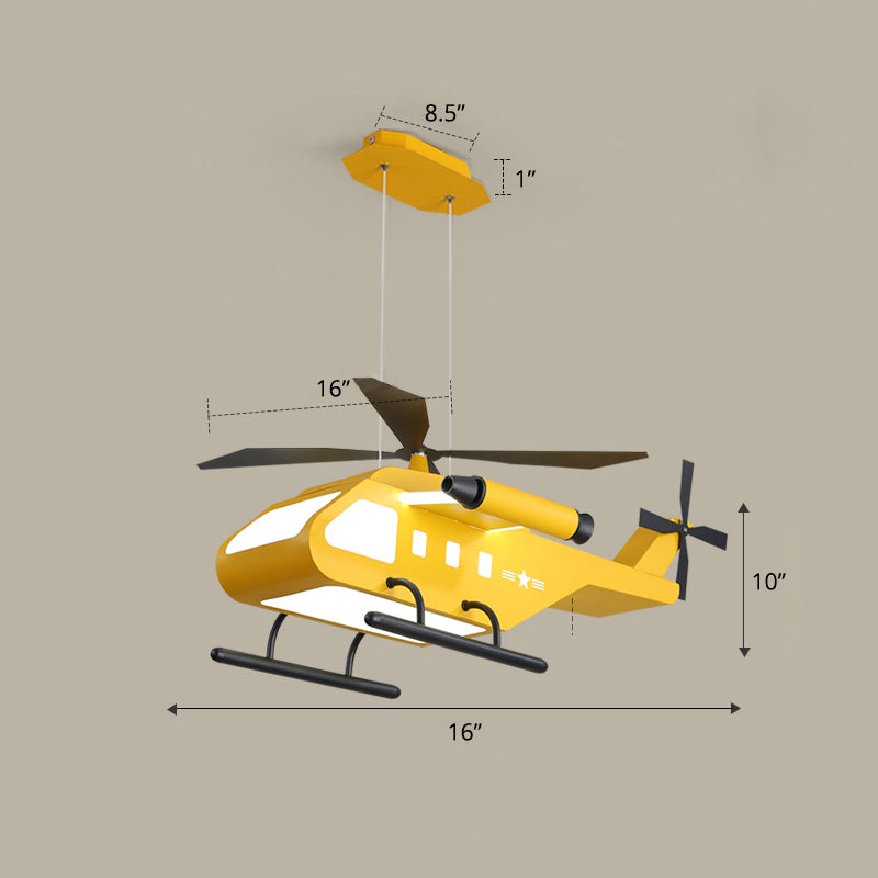 Biplane Acrylsuspension Licht kreativer LED Kronleuchter Anhänger Licht für Jungenzimmer