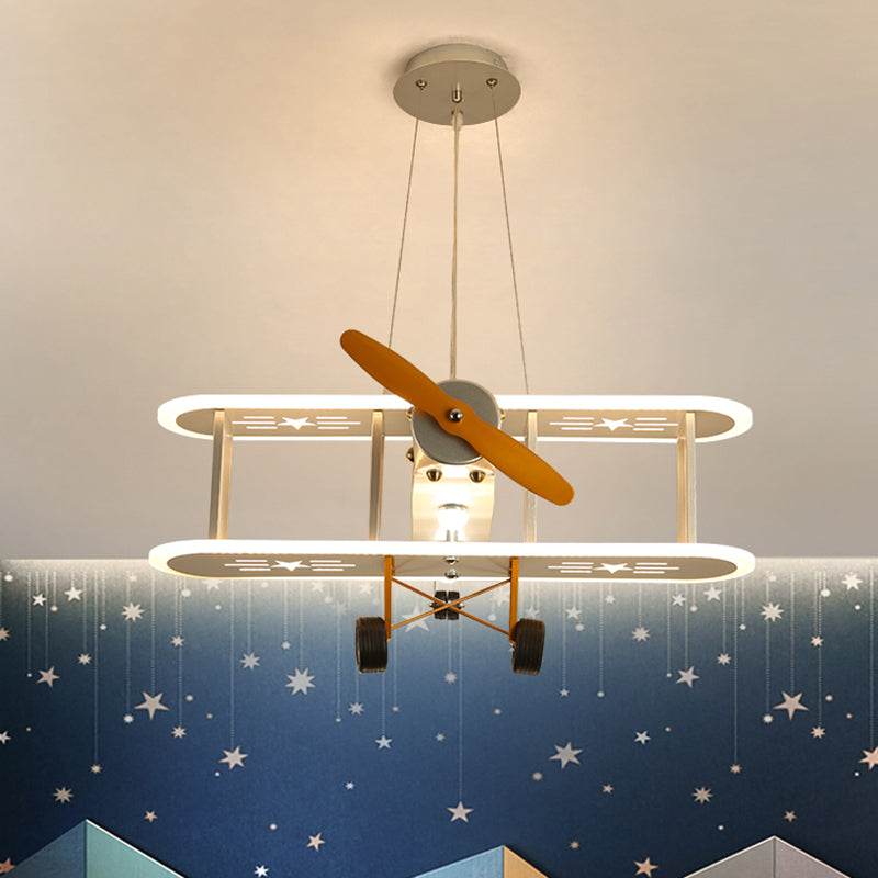 Biplane Acryl Suspension Licht Creatieve LED Kroonluchter Hanglamp voor jongens Room